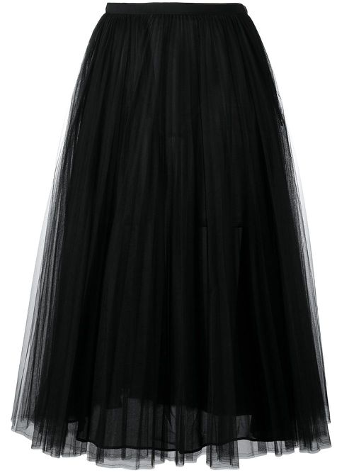 Tulle A-line skirt - Black