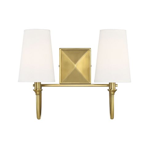 Savoy House Cameron 2-Light Bathroom Vanity Light in Warm Bras
