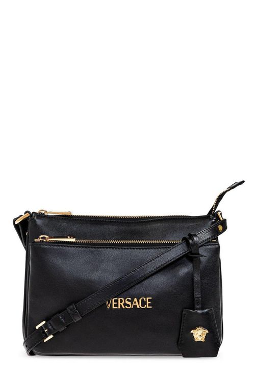 Logo-lettering Zipped Shoulder Bag