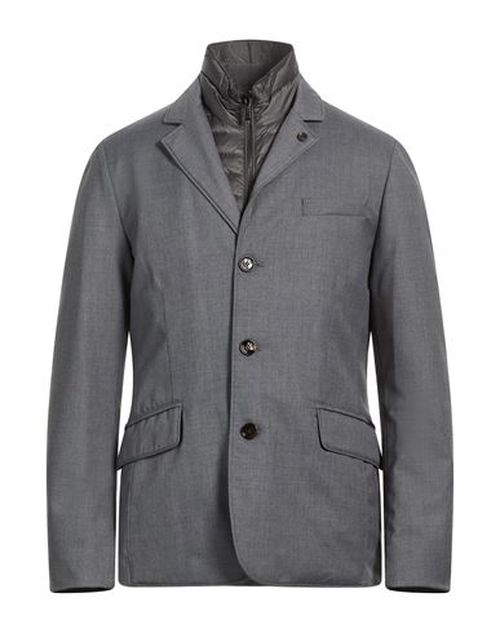 Man Puffer Light grey Size 38 Polyester, Viscose, Leather