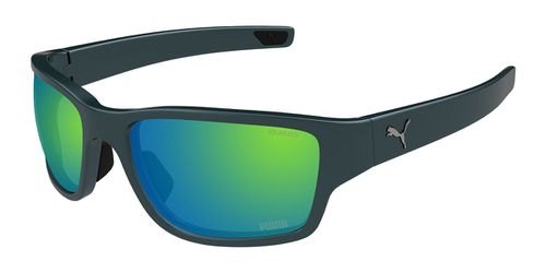 Puma PU0482S Polarized 003 Men's Sunglasses Green Size 62