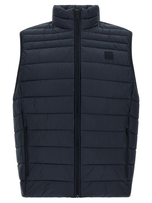 Quilted Padded Vest — Navy