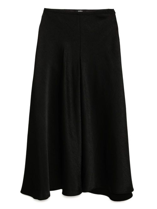 Goen.J Bias-cut skirt - Black