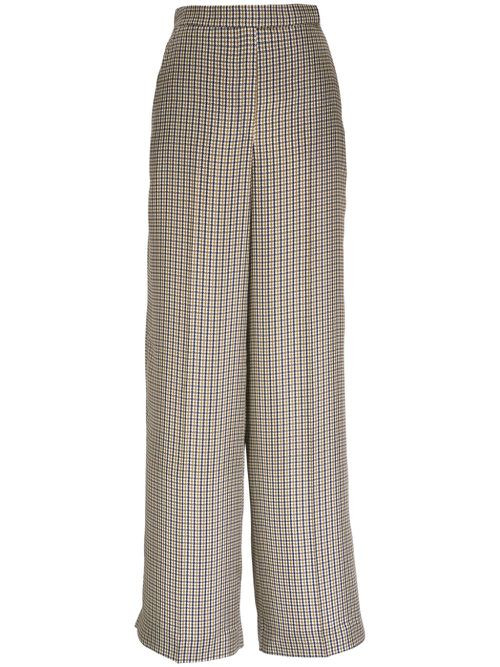 Checked-print trousers - Green