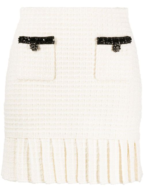 Waffle-knit mini skirt