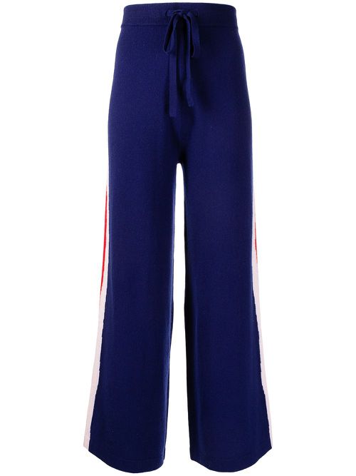 Side-stripe detail trousers - Blue
