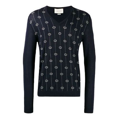 Monogram Motif Sweater 'Navy'