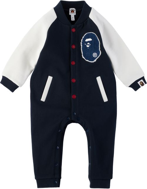 BAPE Baby Navy Varsity Jumpsuit