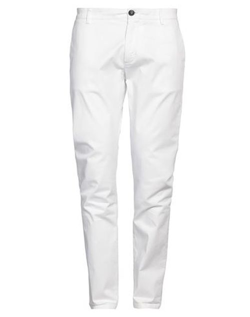 Man Pants White Size 31 Cotton, Elastane