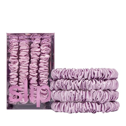 Pure Silk Back to Basics Skinny Scrunchies, Set of 4