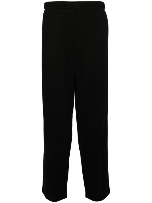 Cotton straight-leg trousers - Black