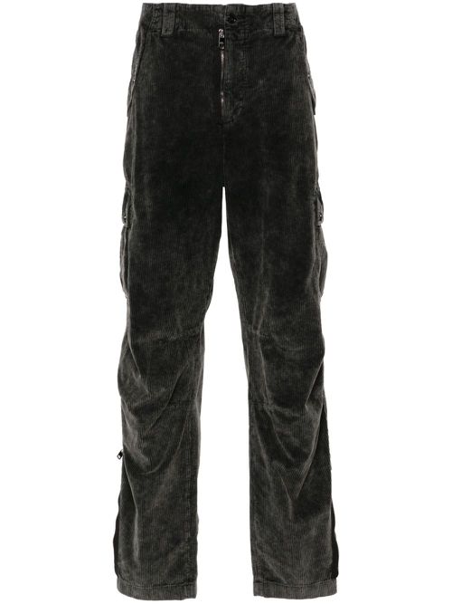 Logo-patch cargo pants - Grey