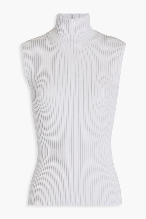 Ribbed-knit vest