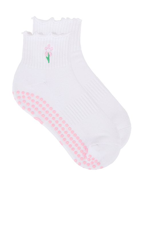 Souls. CHAUSSETTES RUFFLE FLOWER en White.  M/L. Also en