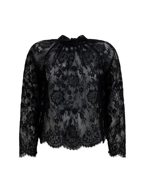Lace Blouse — Black