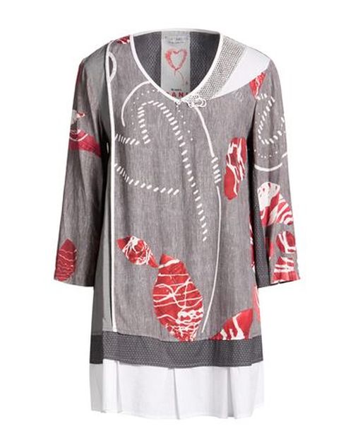 Woman Top Grey Size 8 Viscose, Cotton, Elastane, Polyester, Nylon