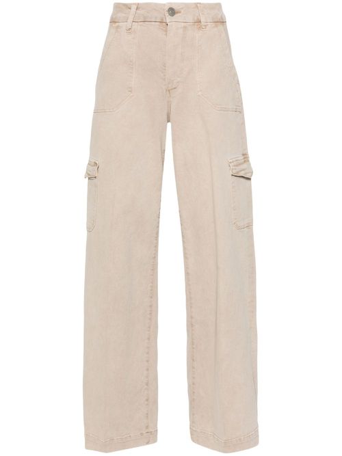Logo-patch straight jeans - Neutrals