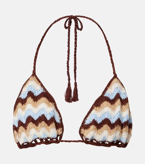 Summer Chevron crochet cotton bikini top