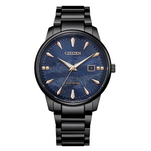 Pair Eco-Drive Blue Dial Mens Watch BM7595-89L
