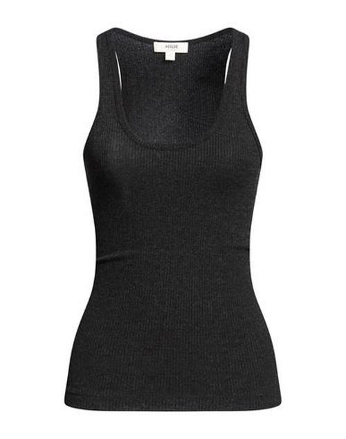 Woman Tank top Charcoal Size M Tencel, Organic cotton, Elastane