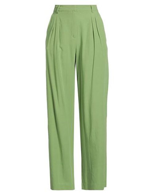 Woman Pants Light green Size M Viscose, Cotton, Linen