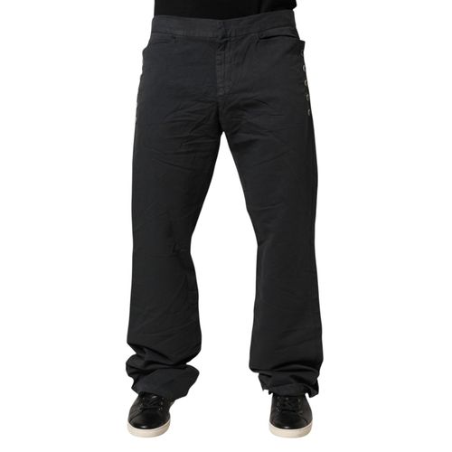 Straight Fit Denim Jeans — Black