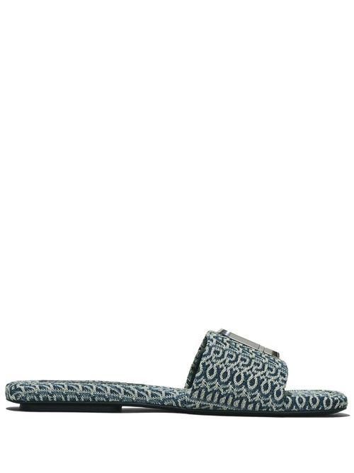 The J denim slides - Green