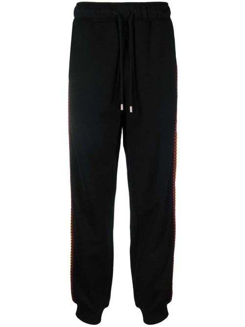 Side Curb cotton track pants - Black