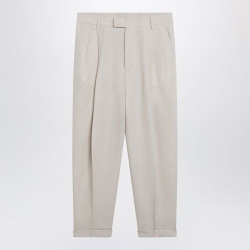 Dolce&Gabbana Beige Linen Canvas Trouser