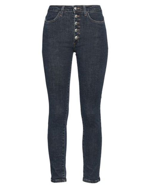 Woman Jeans Blue Size 24 Cotton, Elastane