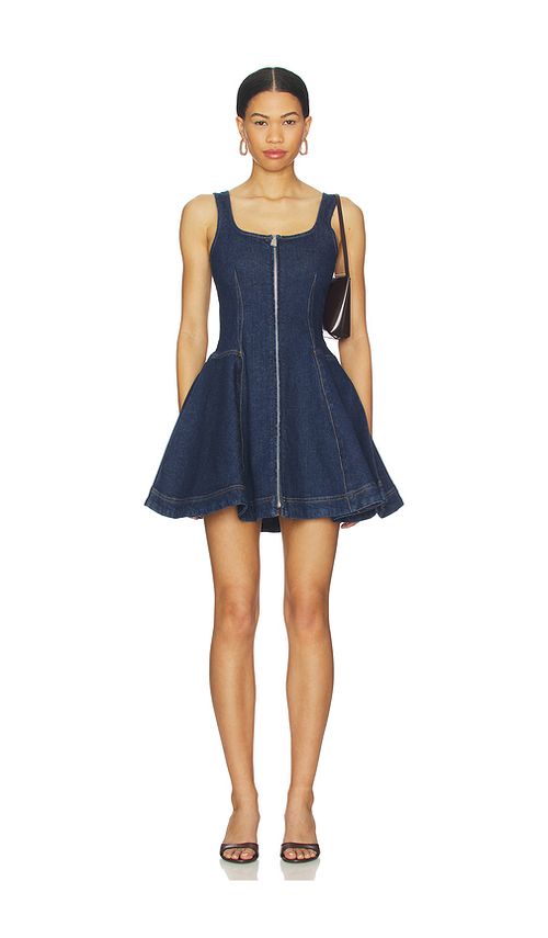 SIMKHAI Eleodra Denim Mini Dress in Blue. 0. Also , 2, 4