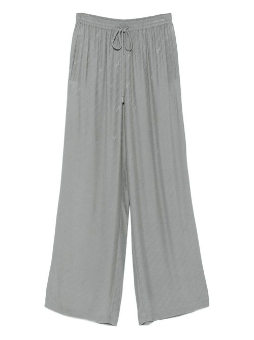 Logo-patterned drawstring trousers - Grey