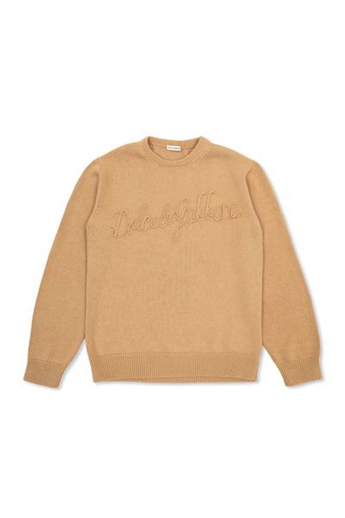 Dolce & Gabbana Kids Logo Embroidered Knitted Pullover