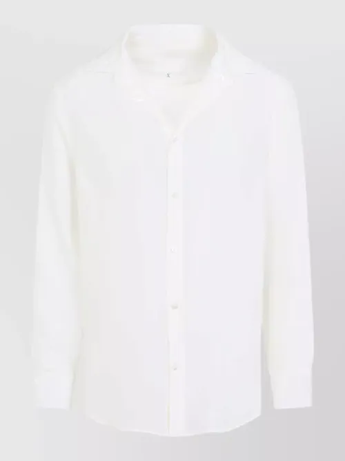 Maison Margiela - silk shirt long sleeves tape detail collar