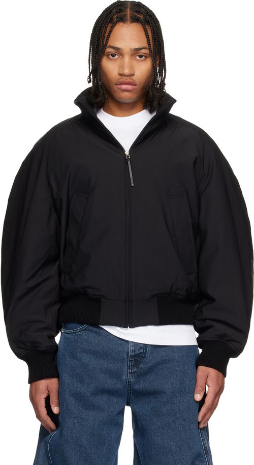 Black 'Le Bomber Aero' Bomber Jacket