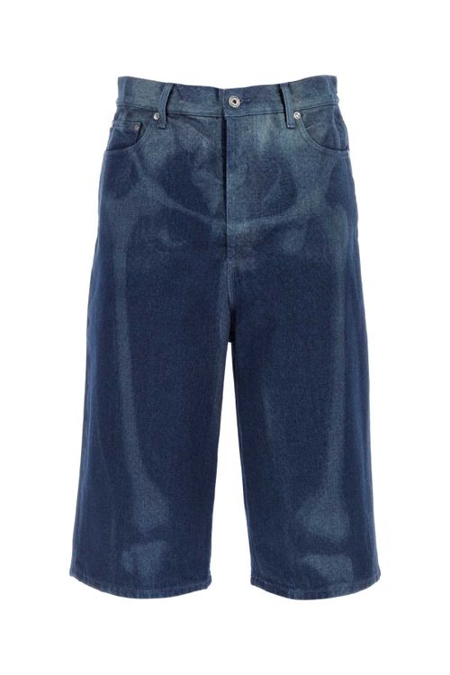 Denim Bermuda Shorts — Blue