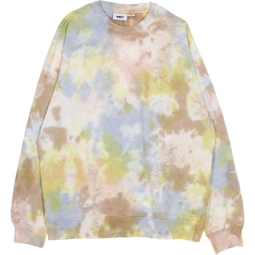 Men's Lightweight Crewneck Sweatshirt Mini Bold Recycled Tie Dye Crew Specialty Fleece Toffee Multi