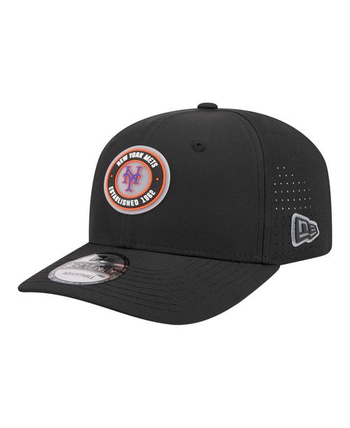 Men's Black New York Mets Circle 9SEVENTY Adjustable Hat - Black