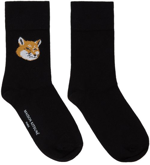 Black foxhead socks