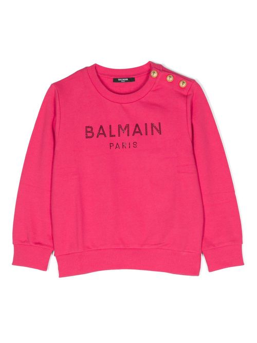 Logo-embellished cotton sweatshirt - Pink