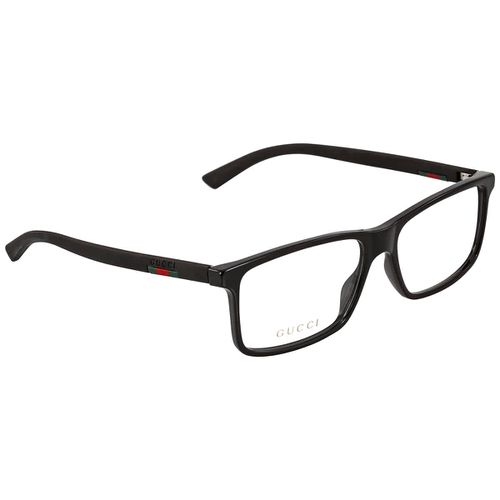 Transparent Rectangular Mens Eyeglasses GG0424O 005