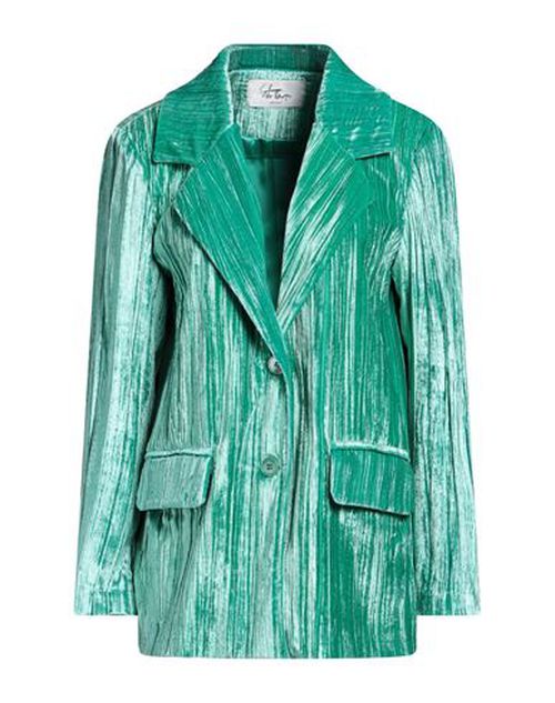 Sleep No More Woman Blazer Green Size M Viscose, Silk