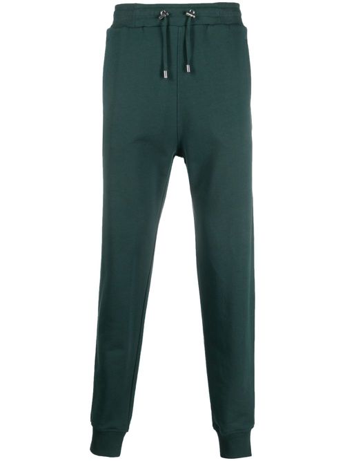 Logo-patch cotton track pants - Green