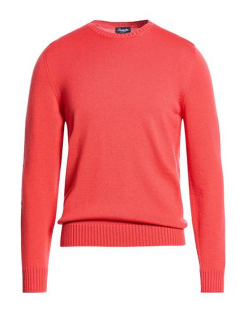 Man Sweater Tomato red Size 40 Merino Wool
