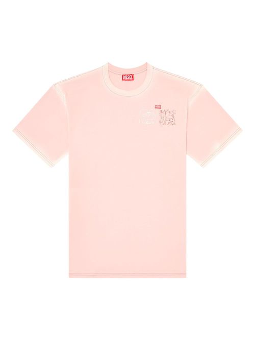 Diesel T-Boxt-T10 graphic-print T-shirt - 37ZA PINK