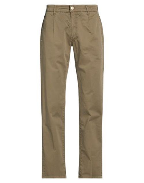 Man Pants Military green Size 31 Cotton, Elastane
