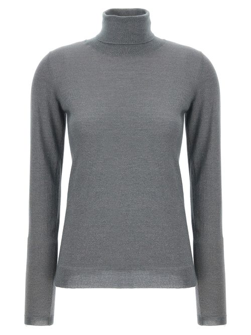 Cashmere and Silk Blend Sweater — Gray