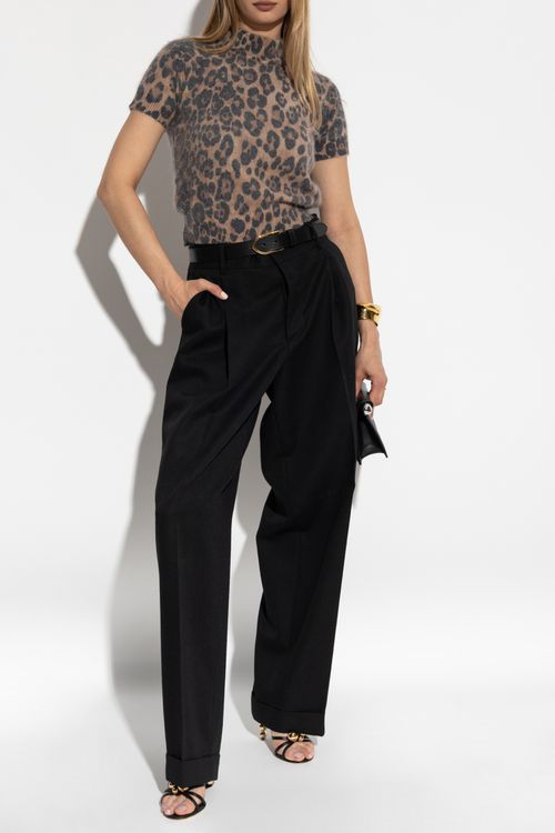 Top With Animal Motif, Women's, Beige