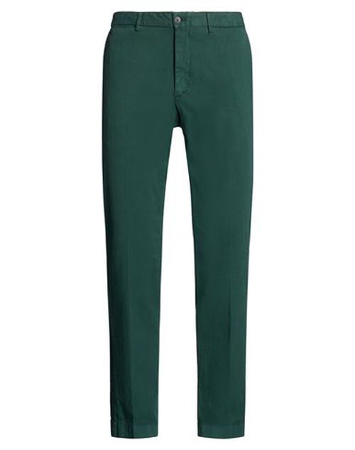 Man Pants Dark green Size 33 Cotton, Elastane