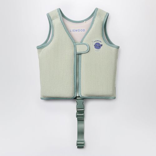 Dove swim vest in seersucker fabric